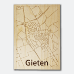 Houten stadskaart Gieten