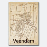 Houten stadskaart Veendam
