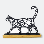 geometrische houten kat