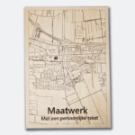 Maatwerk houten stadskaart