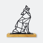 geometrische houten wolf